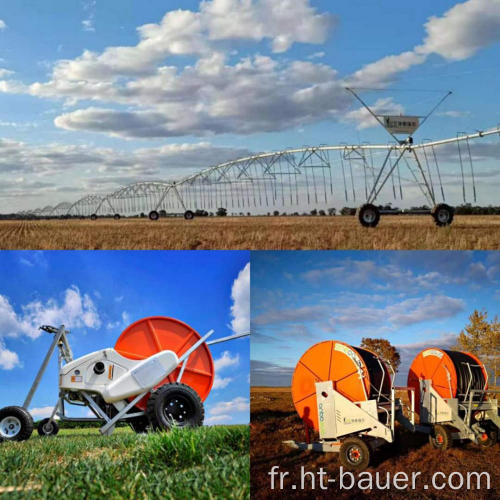 équipement d&#39;irrigation de bobine de tuyau d&#39;arrosage utilisé par ferme